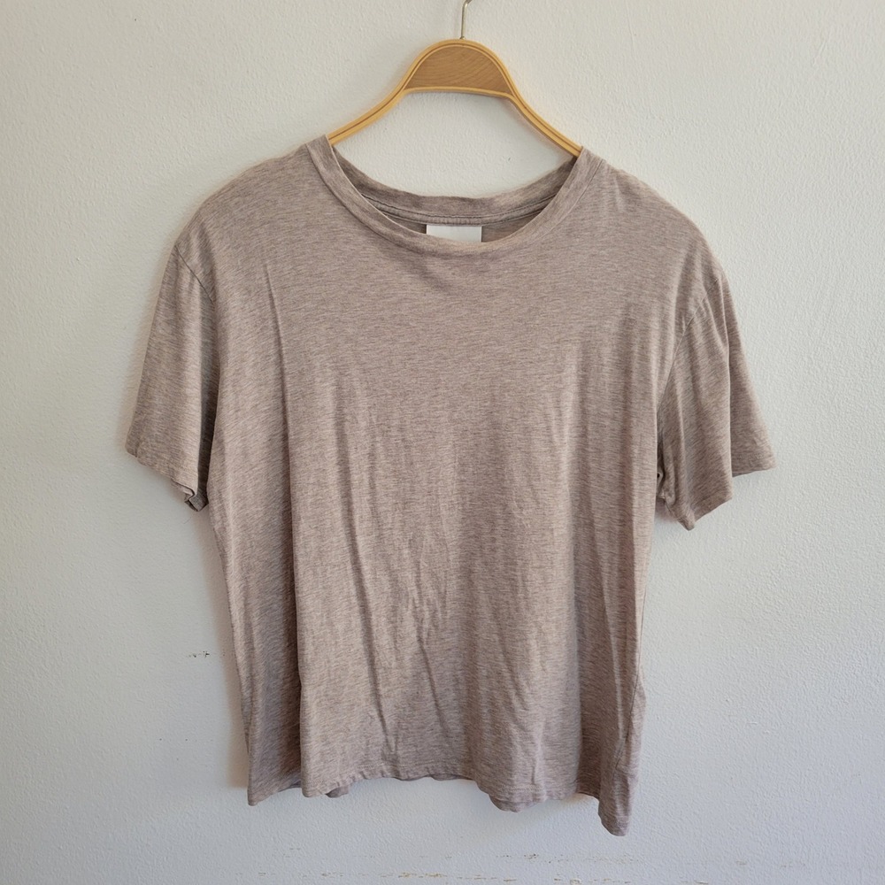 Reformation‎ Cropped Crewneck T Shirt XS Organic Cotton Boxy Casual Minimalist